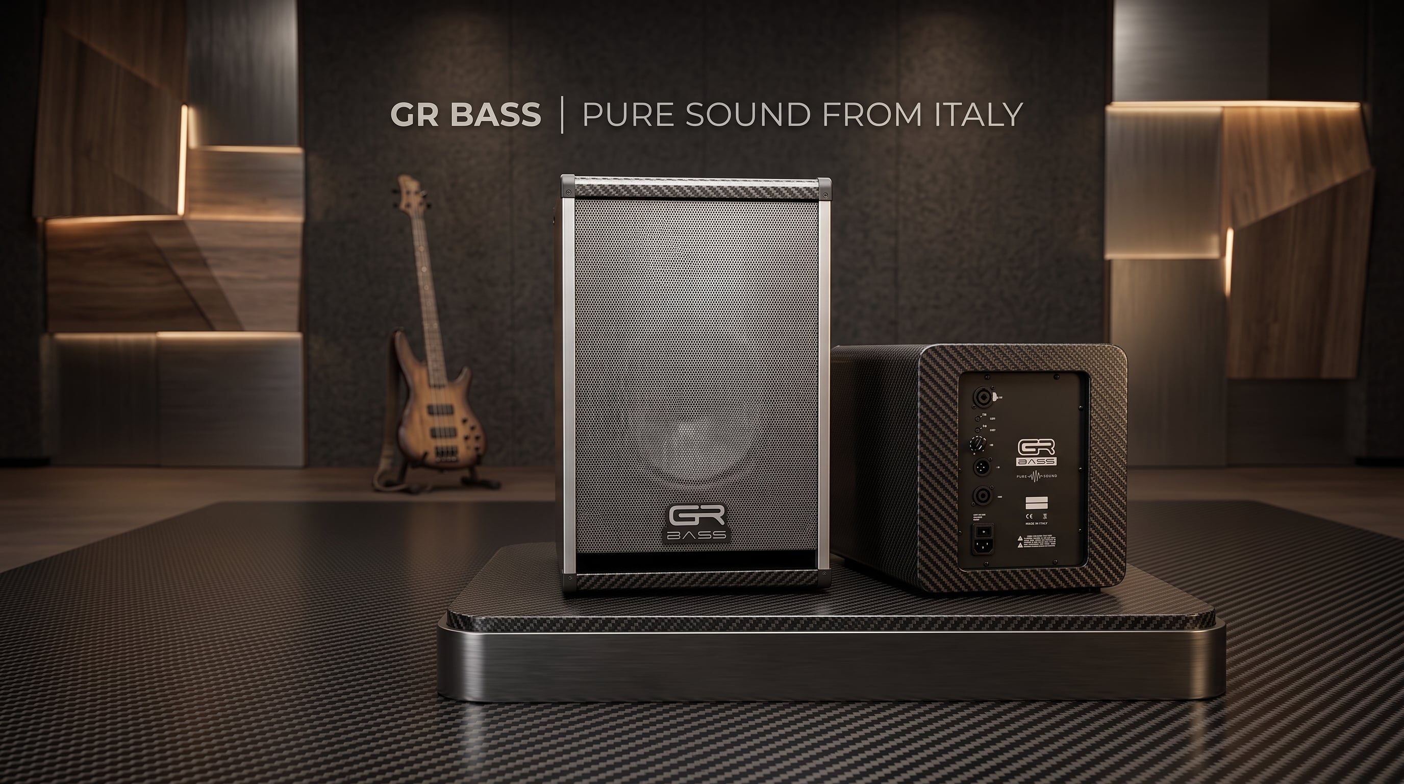 GR Bass AT 210V-800 ACT 800W 2x10 Karbon Fiber Ultra Hafif Aktif Bas Gitar Kabini